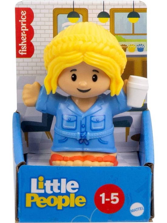 Fisher-Price Other - New Fisher-Price Little People Blonde Mother Mom Woman Coffee Blue Robe Slippers